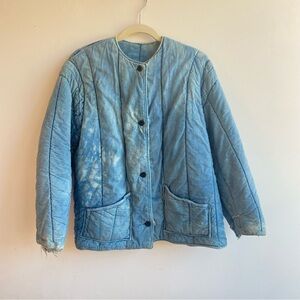 vintage indigo military bomber jacket